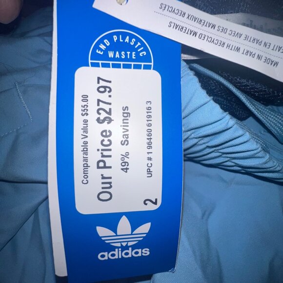 Adidas Men's Light Blue Swim Shorts Size Medium - Picture 8 of 9